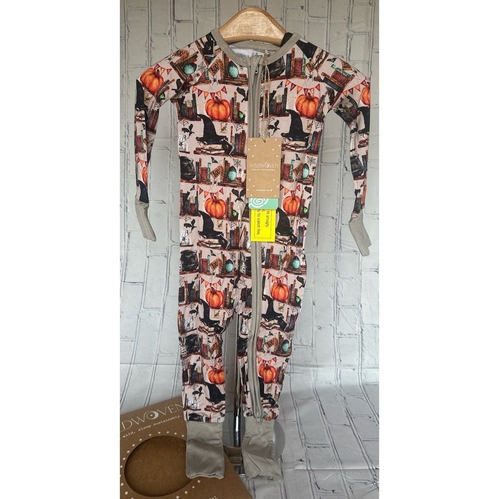 *NEW* 12-18 Months Wildwoven Kindthing Spooky Library Zip Romper